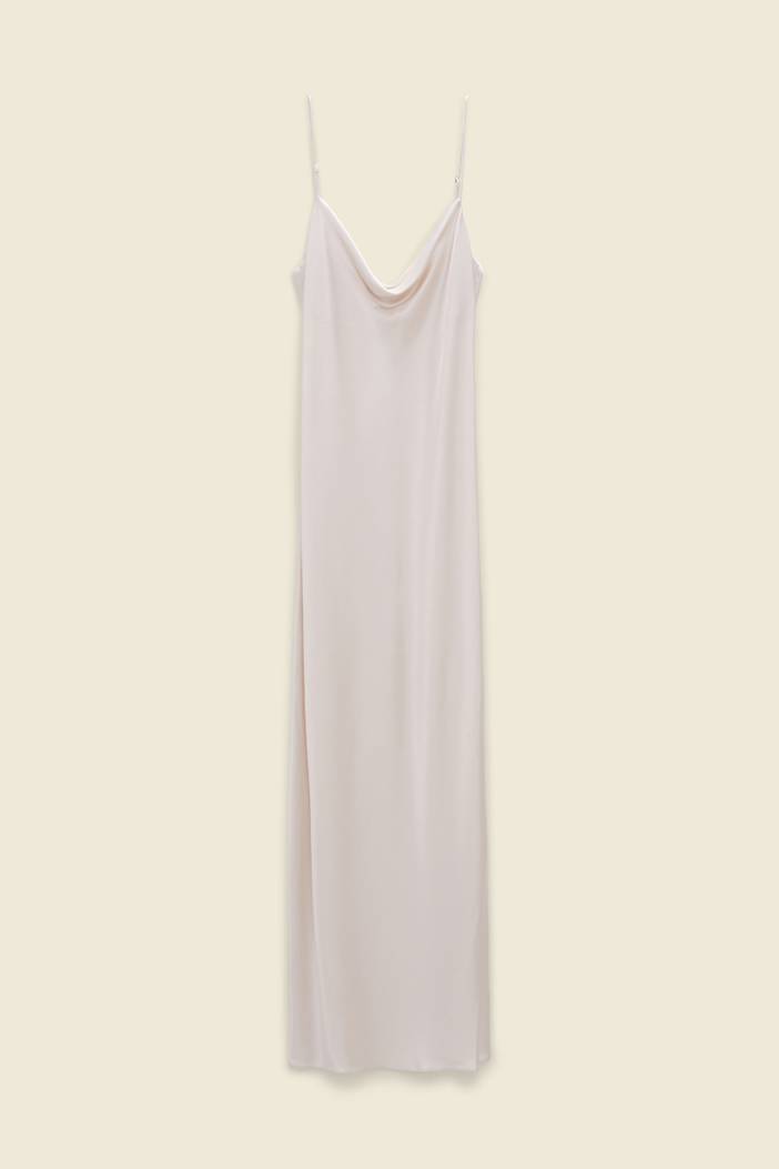 Loosely fitted stretch silk-satin midi-dress | dorothee schumacher