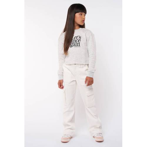 High waist flared jeans Pilar JR offwhite Wit Meisjes Stretchdenim | America Today