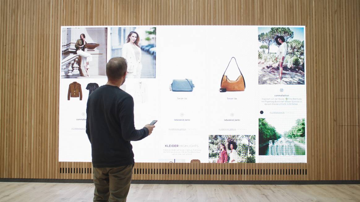 Bildschirm für digitale Order im S.Oliver-Showroom in Düsseldorf | Foto: S.Oliver