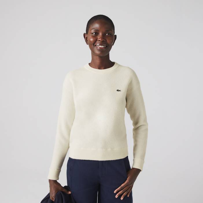 Damen Lacoste Woll-Pullover mit Rundhals | Lacoste