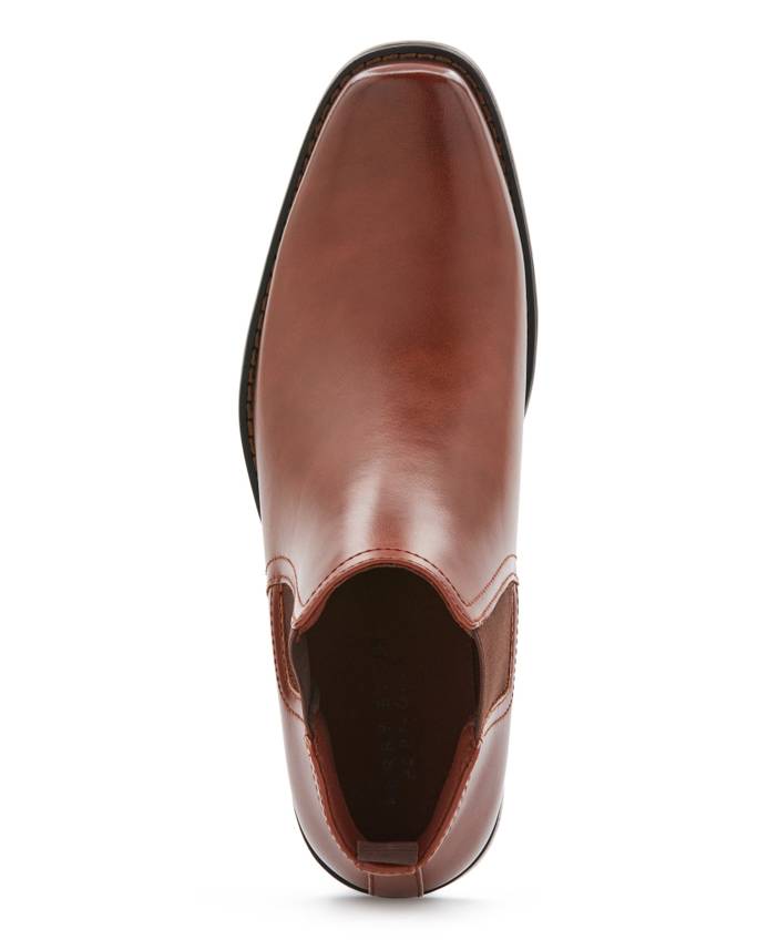 Men's Chris Boots in Cognac/Brown, Size 10.5, Solid, Regular | Perry Ellis