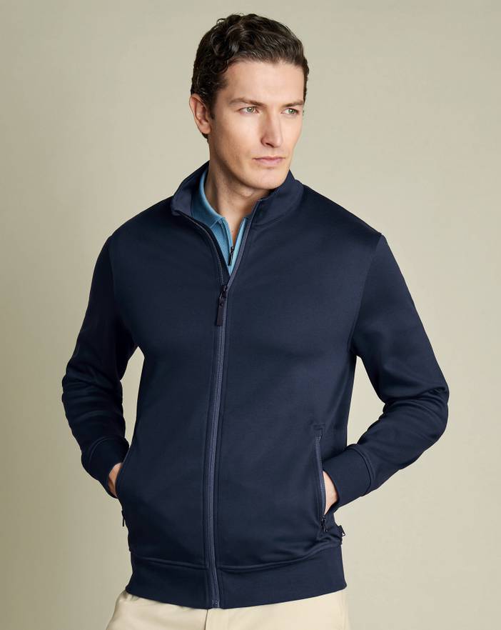 Men's Charles Tyrwhitt Performance Funnel Neck Long Sleeve Jacket | Charles Tyrwhitt