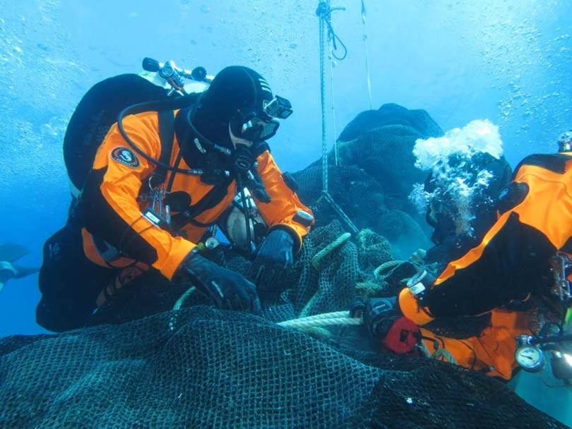 Aquafils Econyl macht alte Fischernetze zu Catwalk-Kreationen