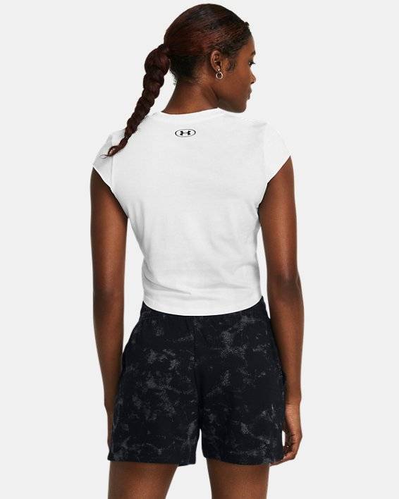 Damesshirt Project Rock Underground met kapmouwtjes Wit / Zwart L | Under Armour