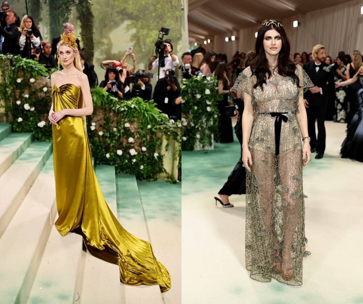 Elizabeth Debicki and Alexandra Daddario in Dior Haute Couture.