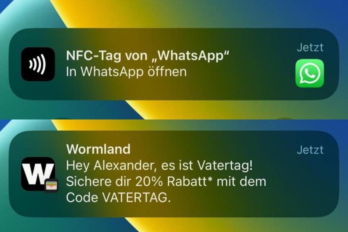 Push-Notifications, die Wormland an Kund:innen schickt