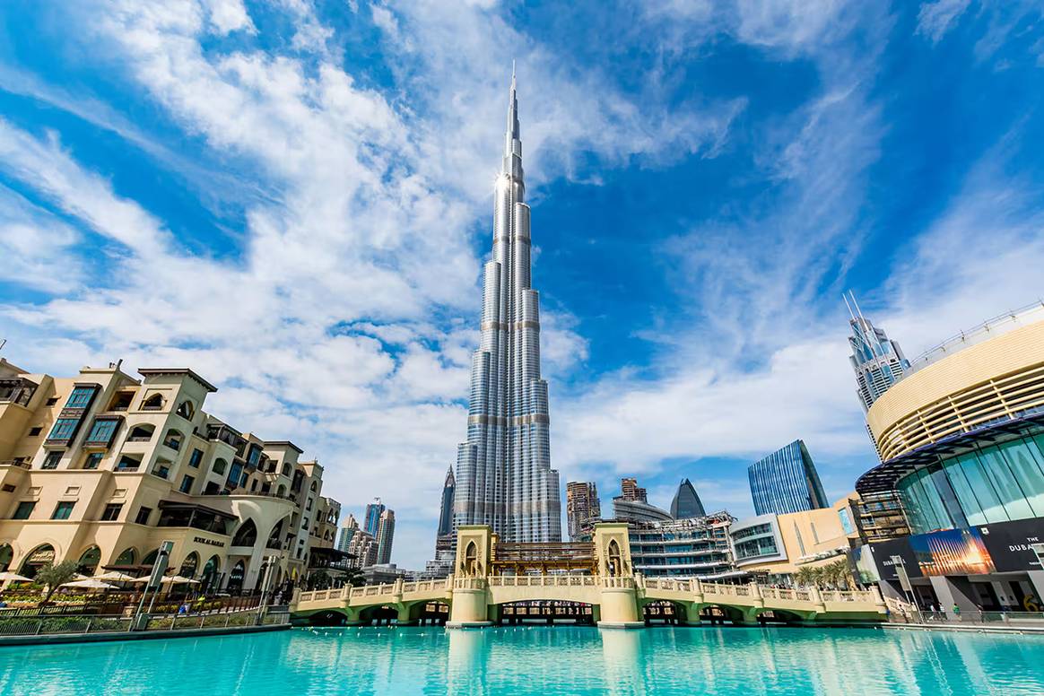Vista panorámica de Dubái (Emiratos Árabes Unidos).