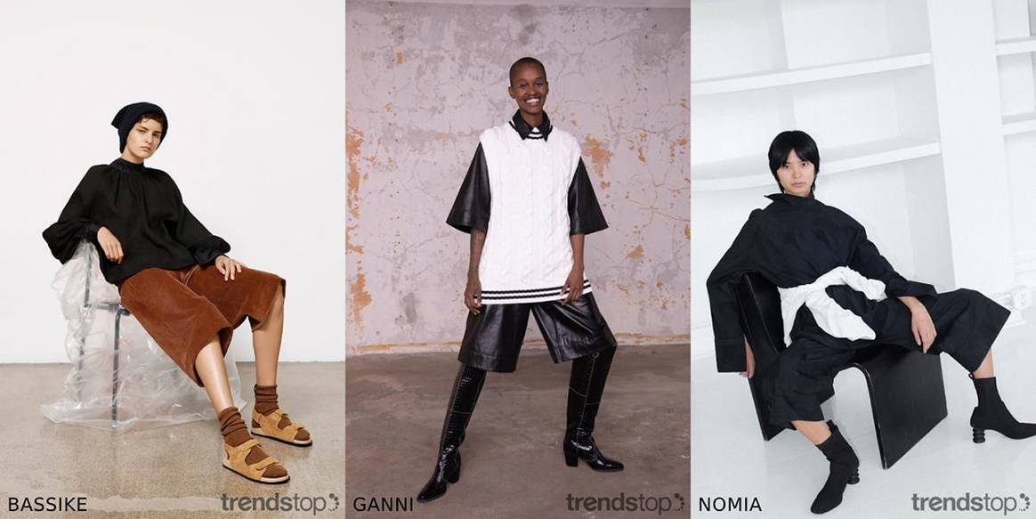 Bilder mit freundlicher Genehmigung von Trendstop, von
links nach rechts: Bassike, Ganni, Nomia, alle Pre-Fall
2020
