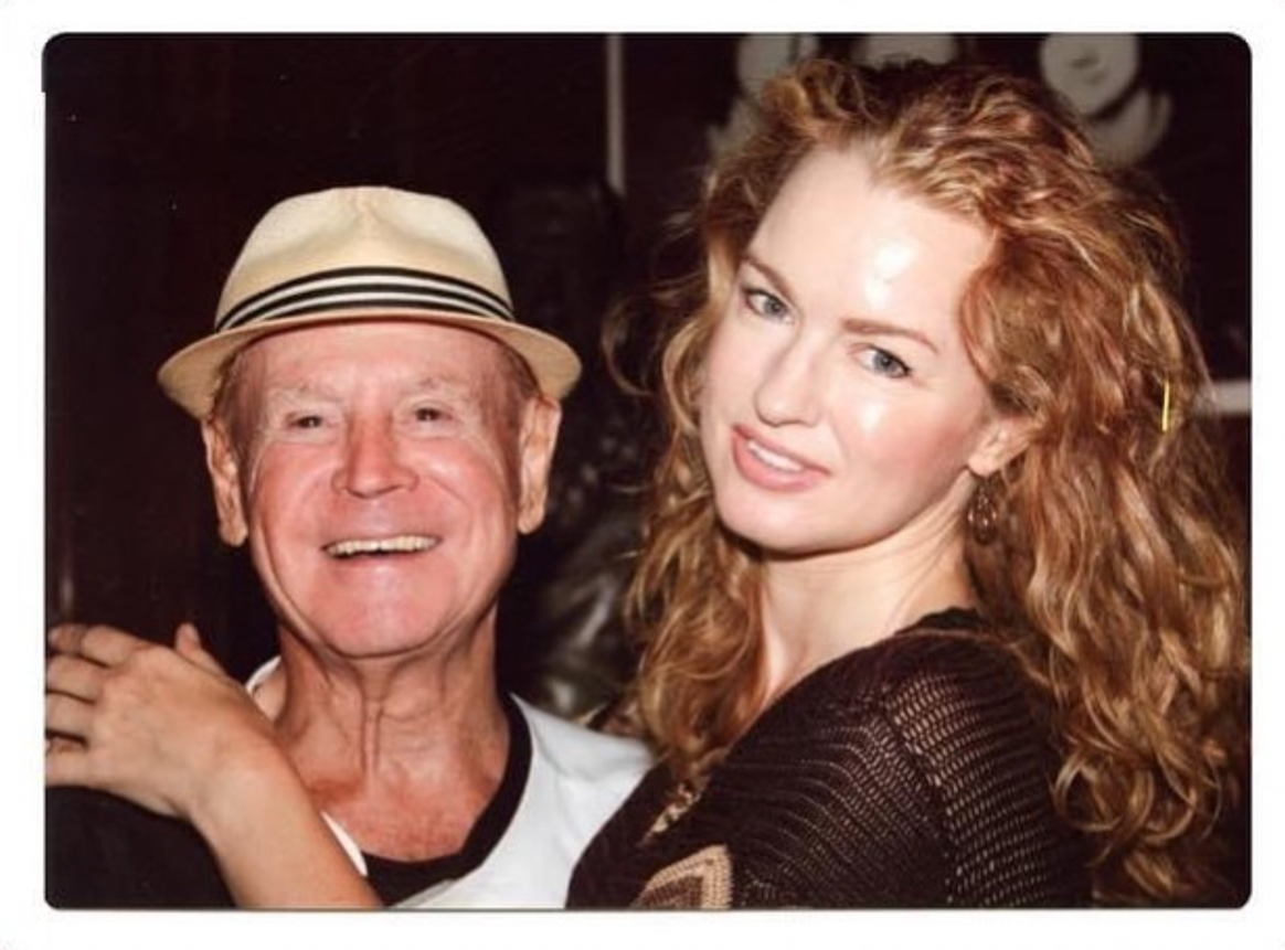 “My old friend Ray Anthony and I at one of the magical nights at the famed PlayboyMansion. Home away from Home,” remembers Granli about this photo. Photo: courtesy of Elisabeth Granli