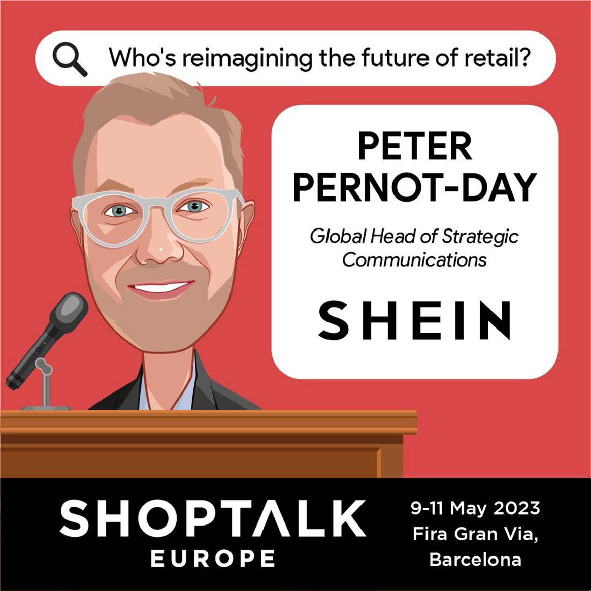 Photo Credits: Cartel de las ponencias de Shoptalk Europe para su edición en Barcelona de mayo de 2023. Shoptalk.