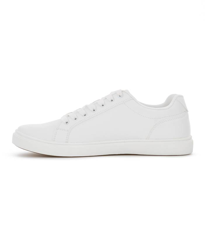 Men's Vincent Sneakers in Bright White, Size 13, Solid, Regular | Perry Ellis