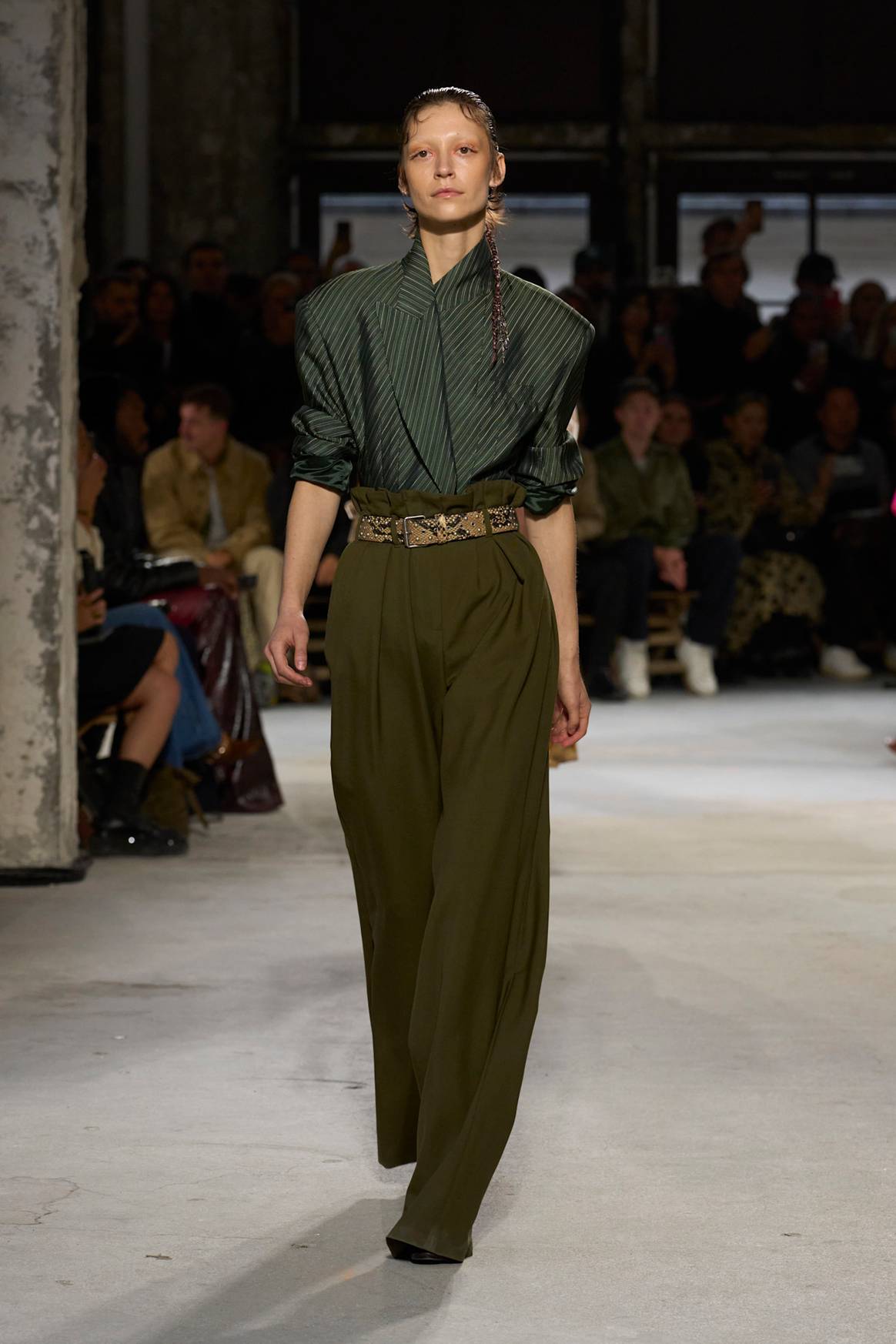 Strong silhouettes at Dries van Noten SS25.