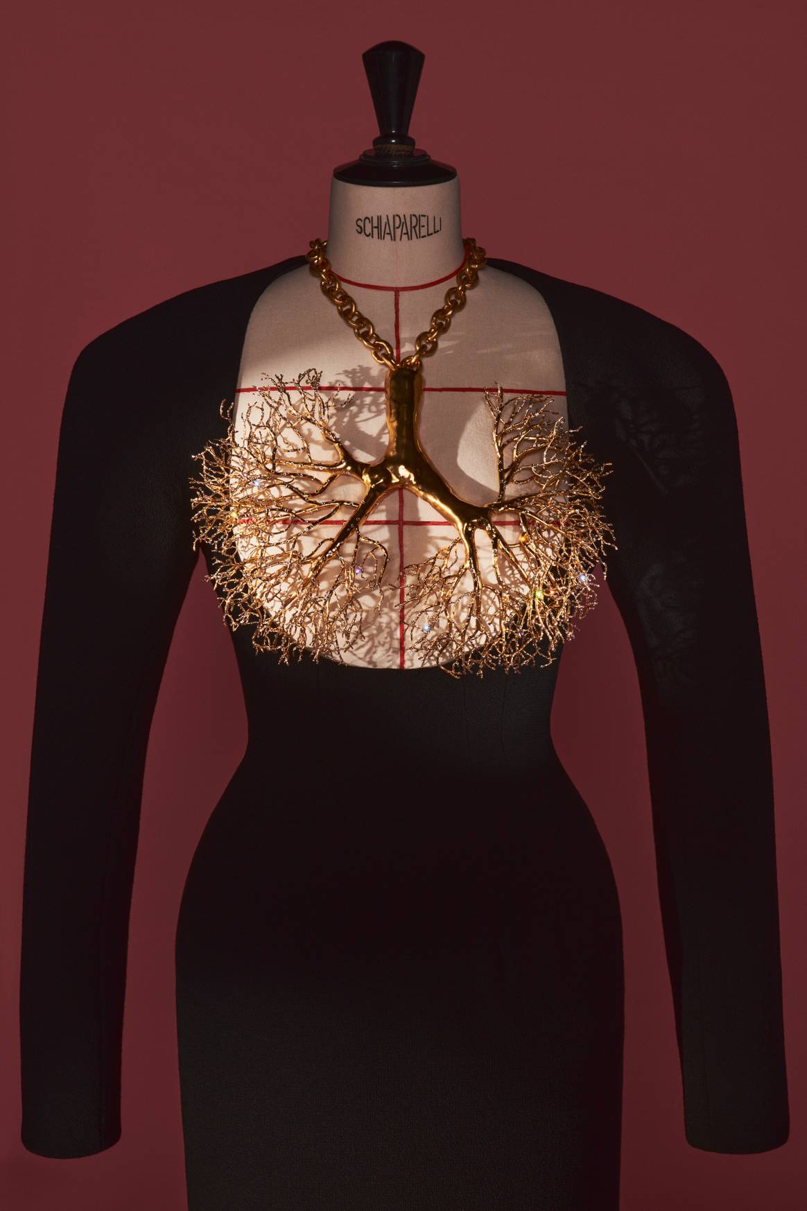 Schiaparelli by Daniel Roseberry Long sheath gown from the Matador Couture collection Haute couture fall-winter 2021–2022