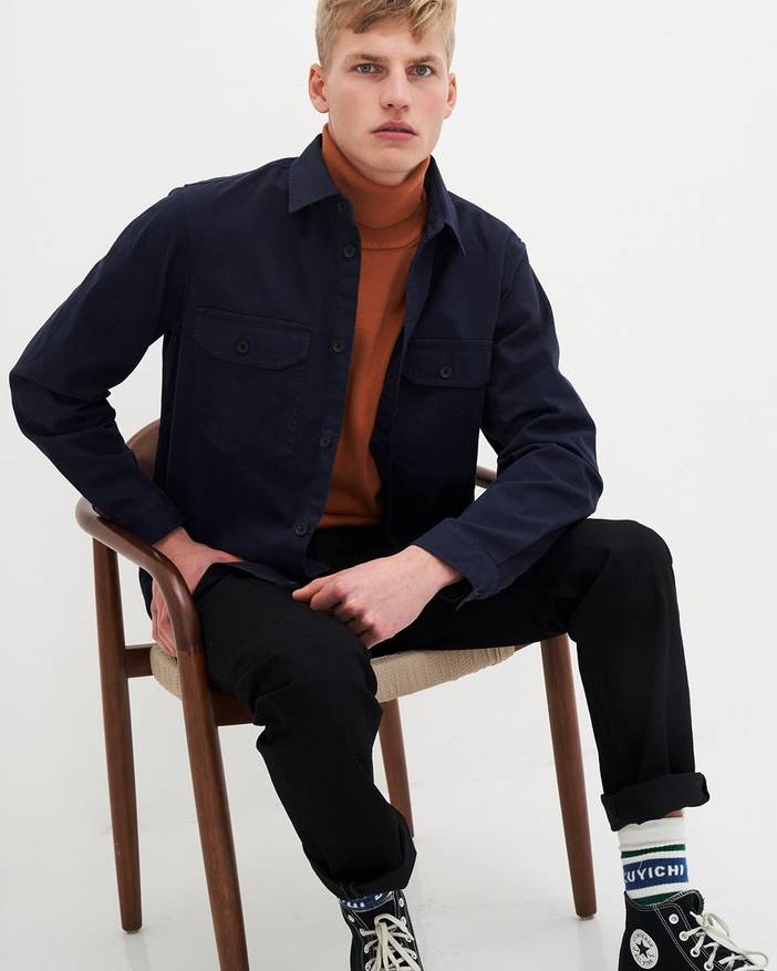 Andrew Overshirt - Duurzaam Overhemd - Dark Navy | KUYICHI