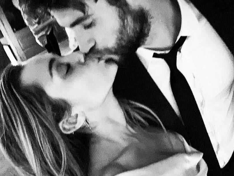 Miley Cyrus wore a Vivienne Westwood bridal gown