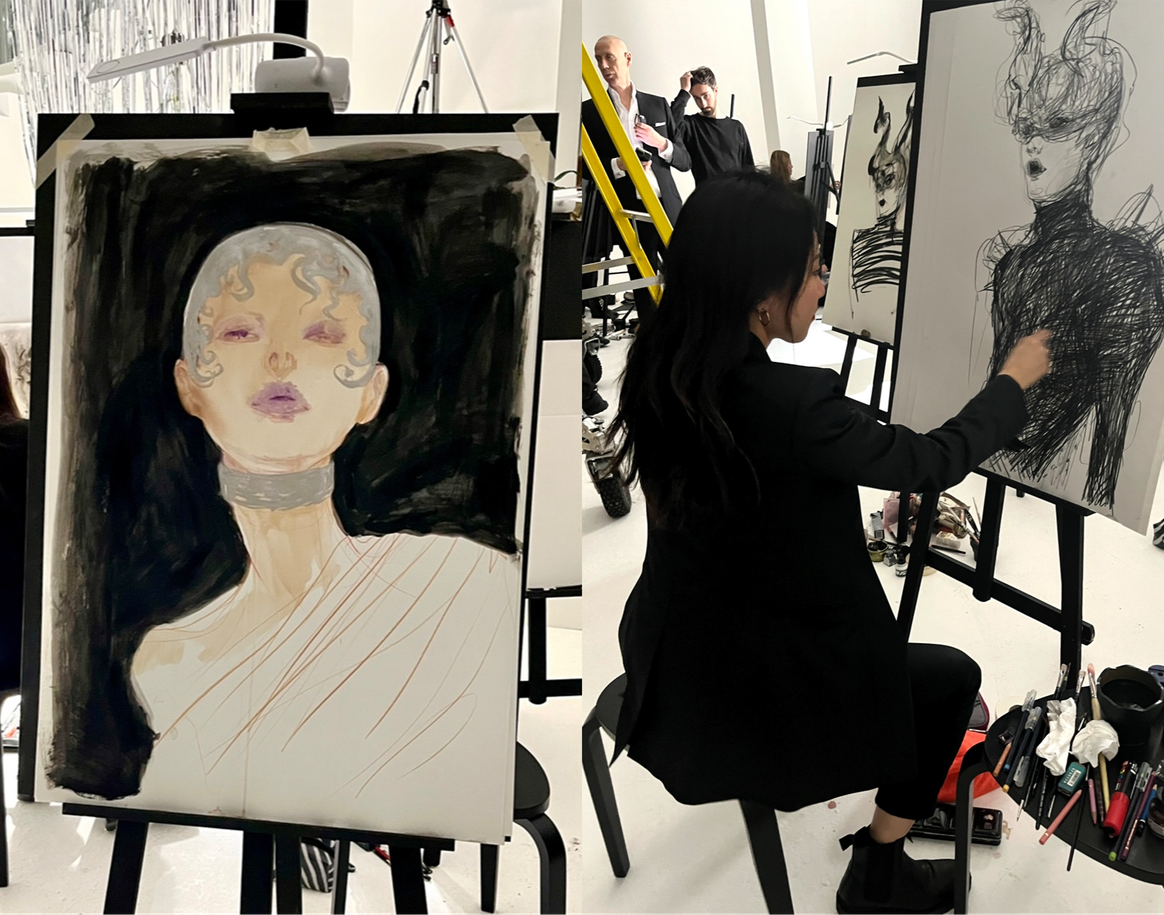 Kunstwerk von Connie Lim, das am Set des Daphne Guinness Musikvideo entstand. Bild: Connie Lim