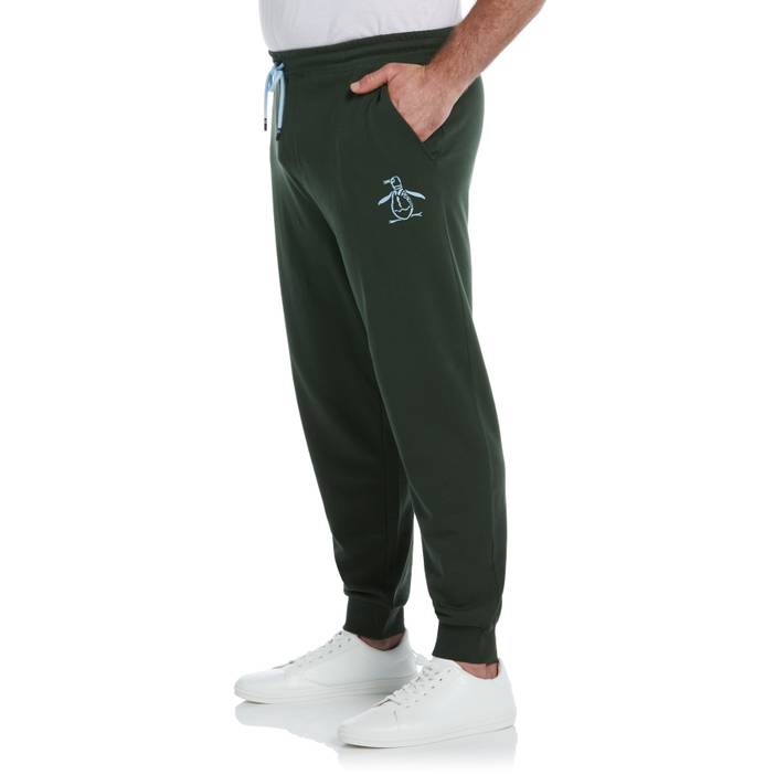 Men's Big & Tall Organic Cotton Fleece Logo Pants | Original Penguin