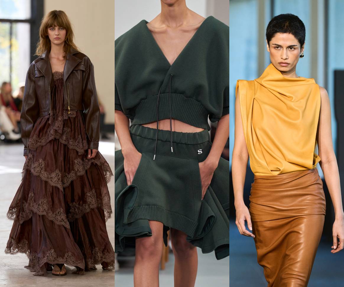 Colours on the SS26 runway. Aje, Sacai and Christopher Esber.