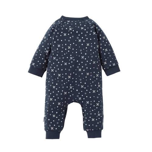 Baby newborn boxpak Cross marine Blauw Jongens Stretchkatoen Ronde hals | BESS