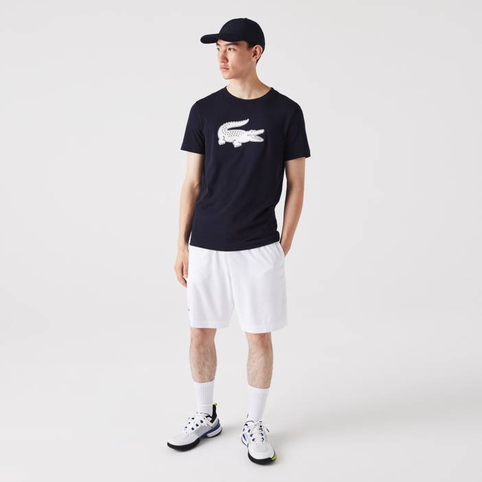 Herren Lacoste Sport Krokodil-T-Shirt aus atmungsaktivem Jersey mit 3D Print | Lacoste