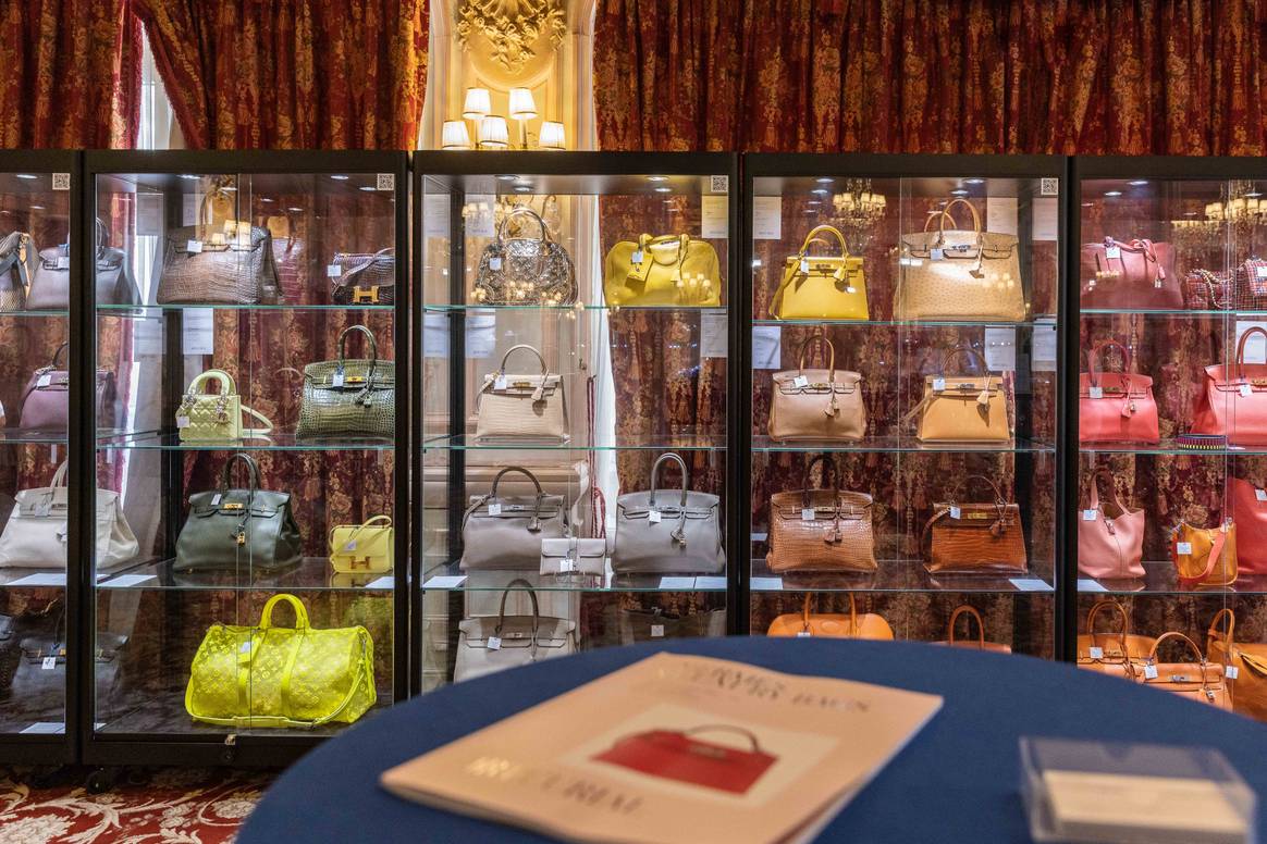 Bild: Artcurial Monaco Auction Week 2022, Ausstellung Hermès and Luxury Bags, Hôtel Hermitage Monte-Carlo, mit freundlicher Genehmigung von Artcurial