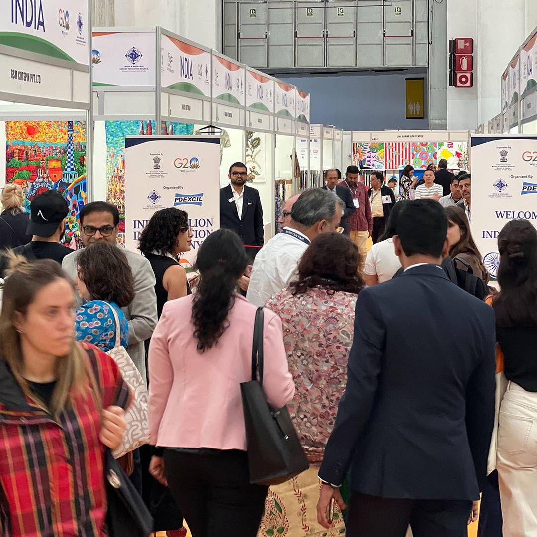 Espacio expositivo de una edición de Barcelona Textile Expo.