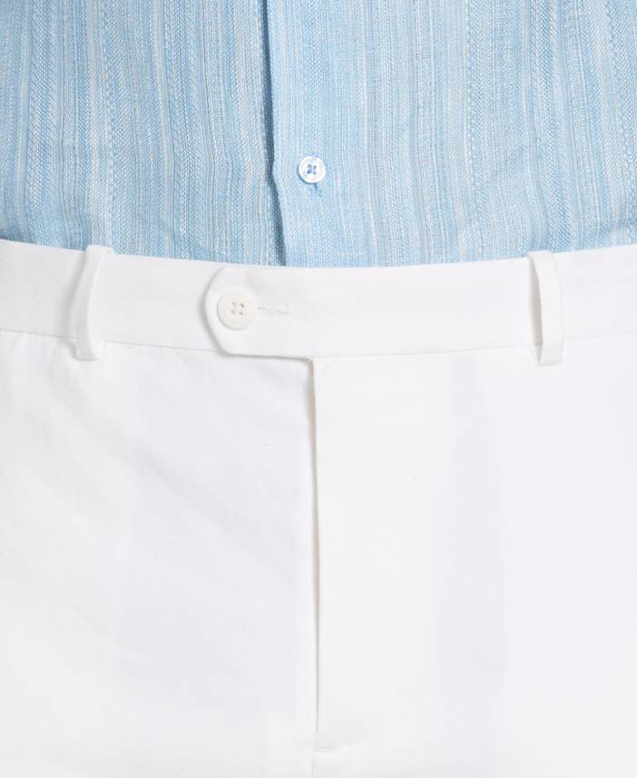 Men's Linen Blend Stretch Flat-Front Shorts | Cubavera