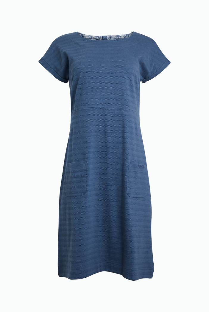 Asten Organic Textured Jersey Dress China Blue Size 14 | Weird Fish