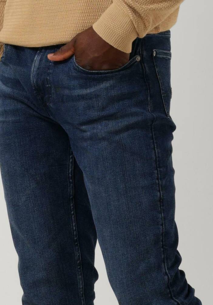 Slim Fit Jeans Slimmy Tapered Stretch Tek Rebus Dunkelblau Herren | 7 For All Mankind