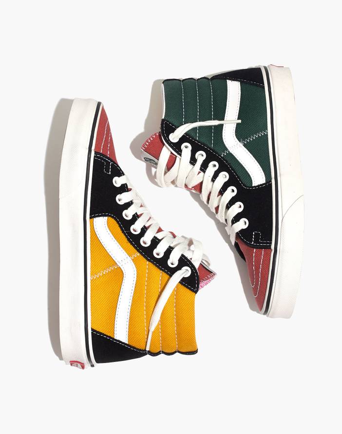 Vans® Unisex SK8-Hi High-Top Sneakers in Varsity Colorblock Canvas | Madewell