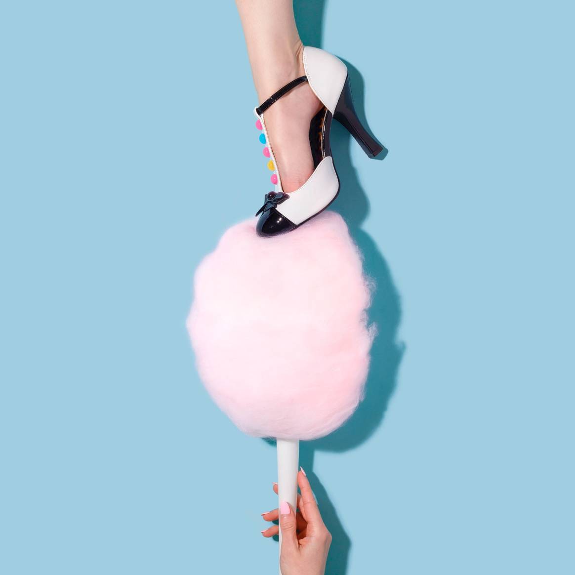 Luxury high heel on cotton candy