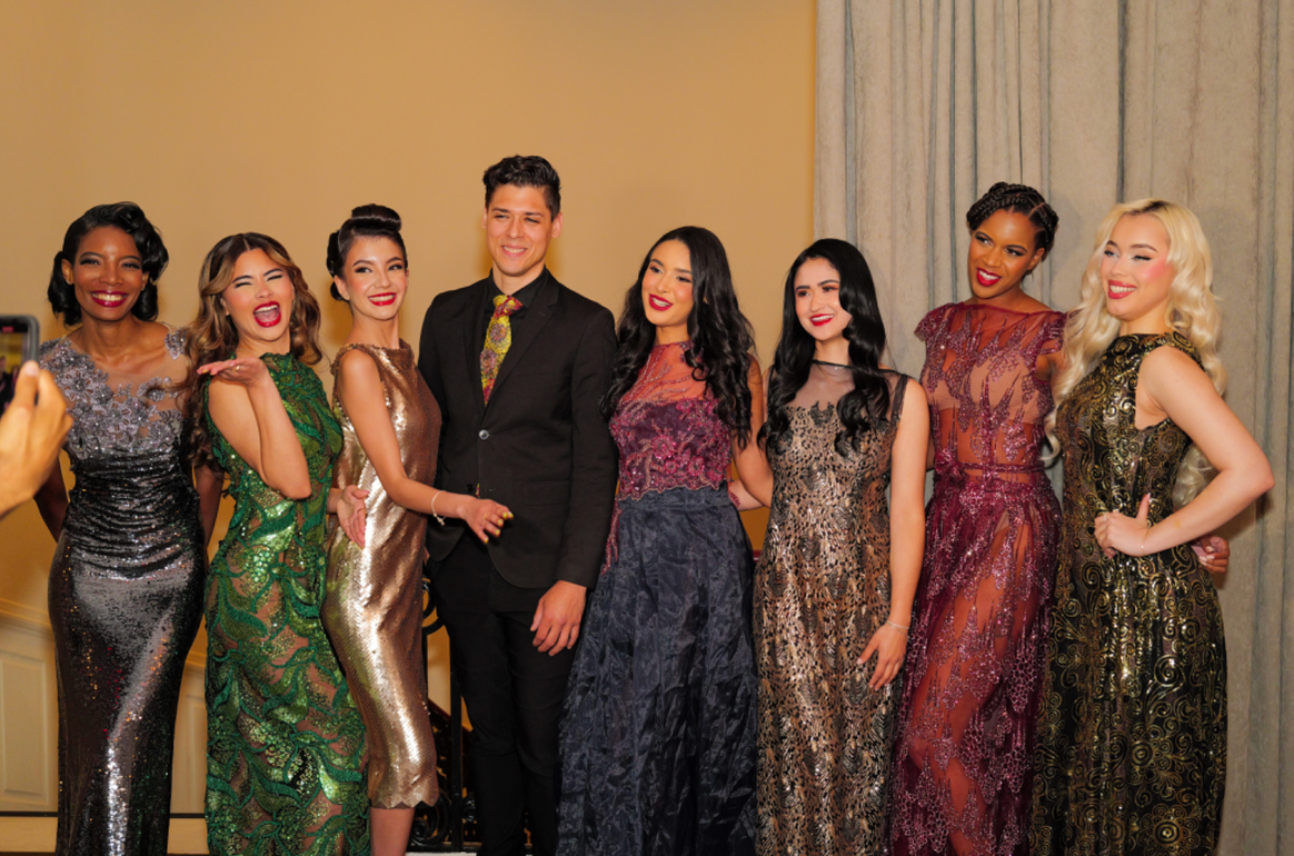 The pet-friendly models who had a great time. All their outfits were designed by Rubio as well, who is a trained couturier and alumnus of the Fashion Institute of Technology.