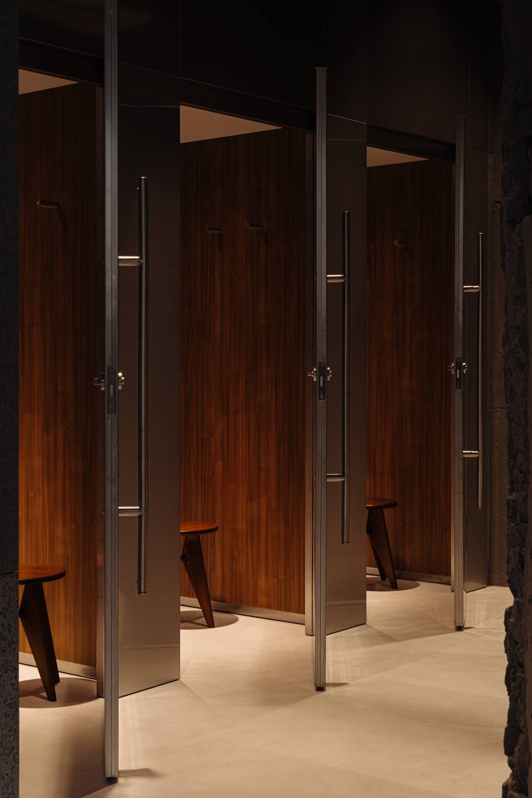 Los probadores de la tienda de G-Star en Gante.