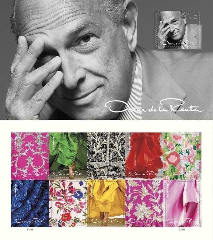 Oscar de la Renta to grace US postal stamps