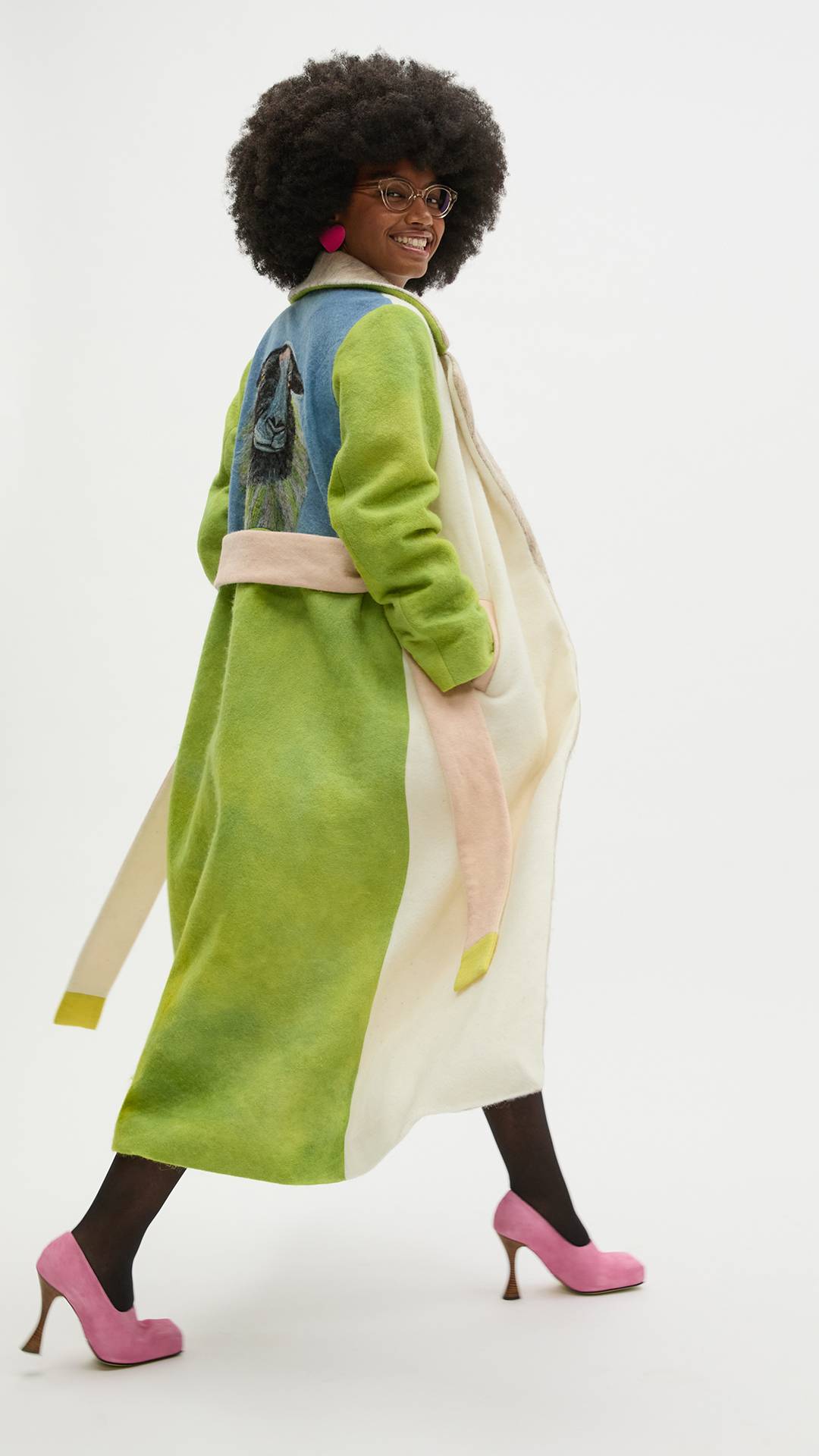 Long Cloudwool coat by finalist Natalie Shirin Nazemi.