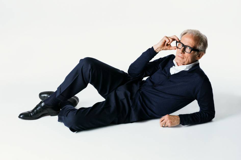 John Smedley x Bill Nighy knitwear collaboration image