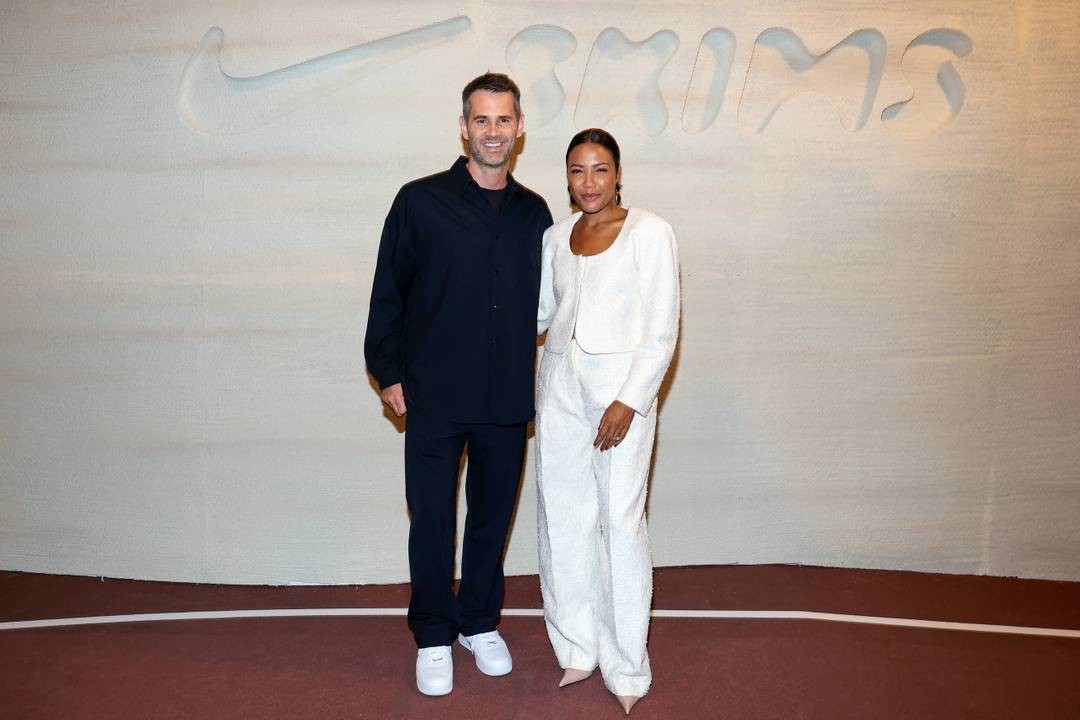 Jens Grede and Emma Grede attend the NikeSKIMS Launch Event at Nike House of Innovation on September 24, 2025 in New York City.