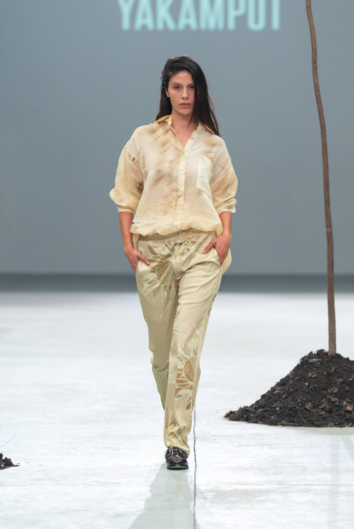 La textura también se logró con los estampados.