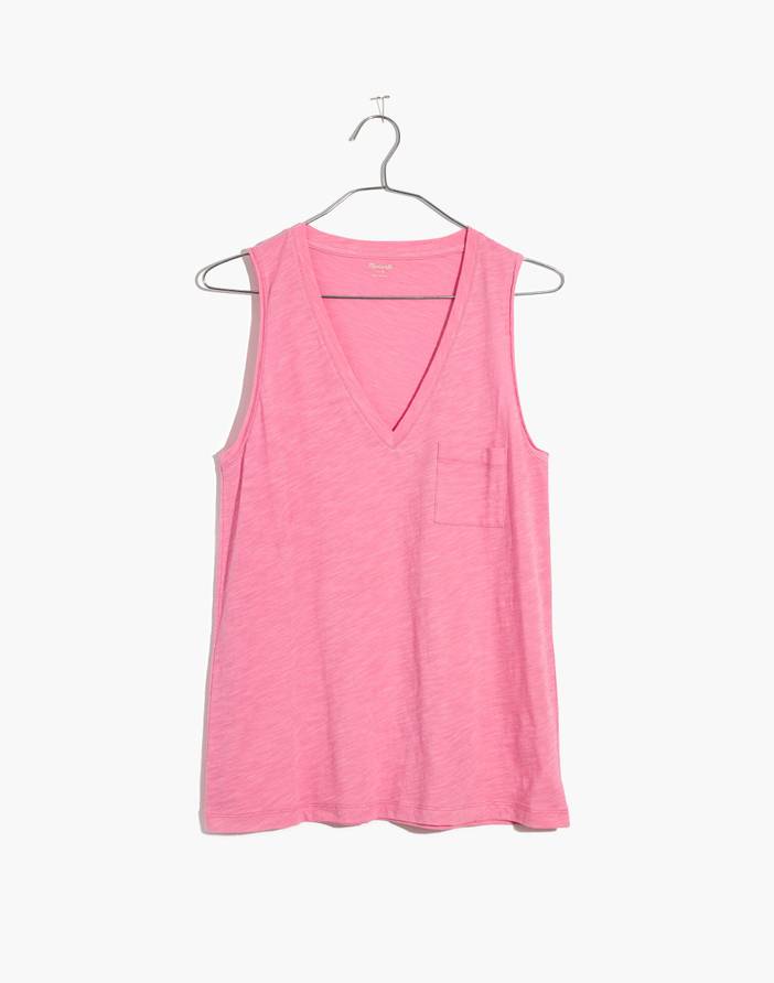 Whisper Cotton V-Neck Pocket Tank | Madewell