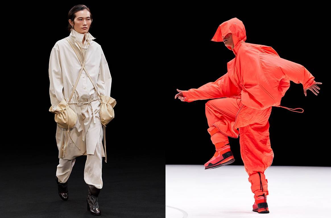Links: Lemaire
herfst-winter 2021-2022. Rechts: Kenzo herfst-winter 2021-2022. Foto’s:
Catwalkpictures