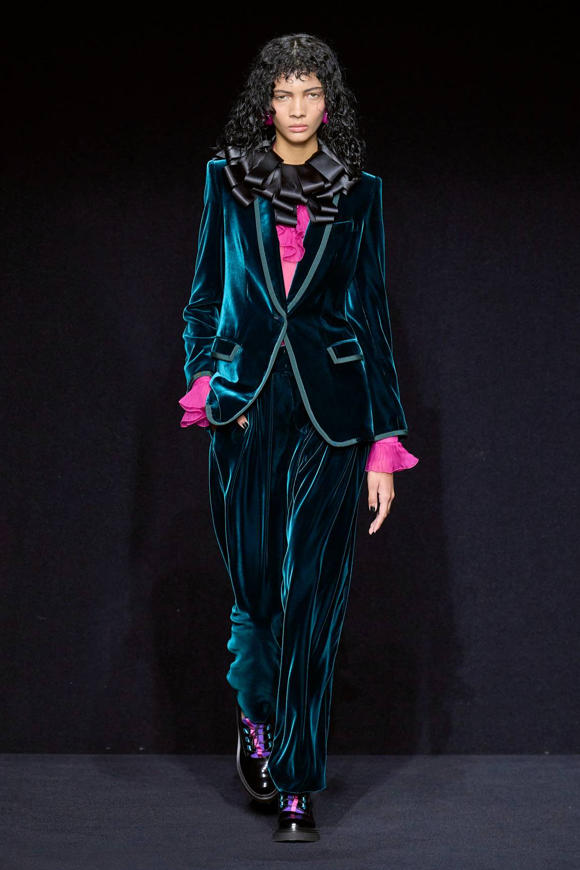 Emporio Armani FW23 velvet suit