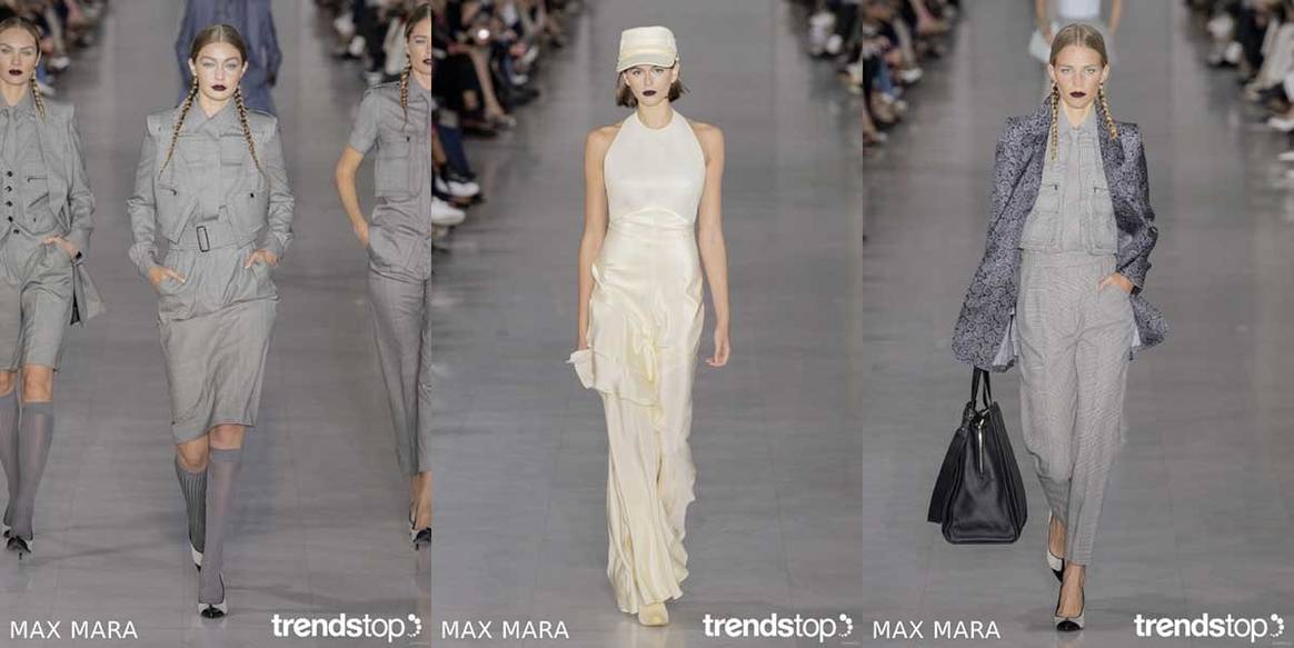 Immagini per gentile concessione di  Trendstop, da sinistra a destra: Max
Mara, tutto spring summer 2020.