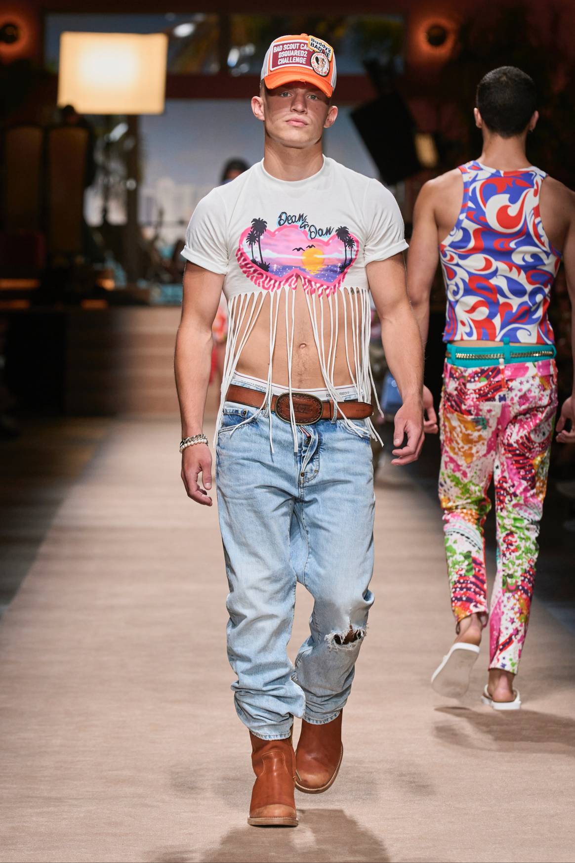 Credits: Image: DSquared2 Menswear SS24 Look 26 via Spotlight Launchmetrics