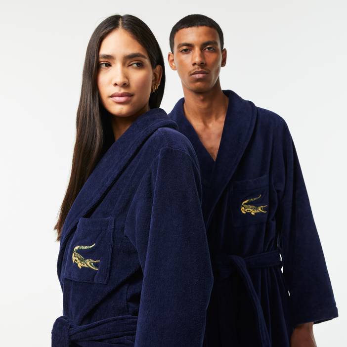 L René Unisex Bademantel aus Frottee-Velours | Lacoste