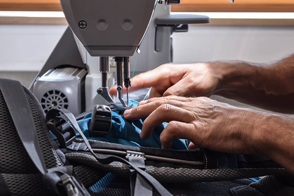 Backpack repair service. Image: Deuter