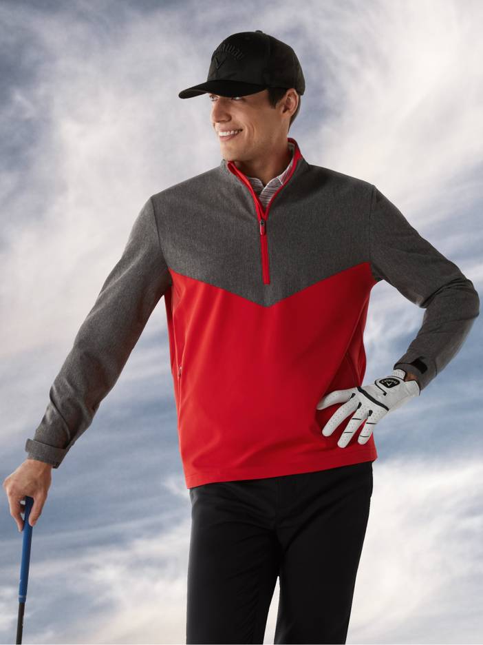 Men's Swing Tech™ Blocked 1/4 Zip Pullover Windbreaker | Callaway