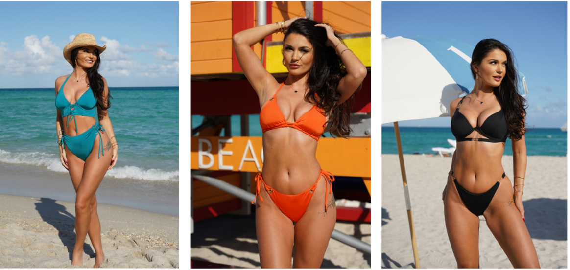 India Reynolds and Pour Moi, courtesy of the brand