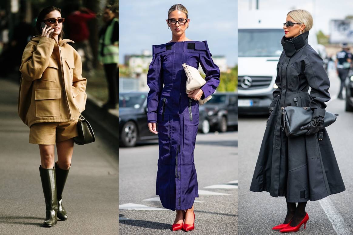 Statement-Outerwear bei den SS25-Streetstyle in Mailand