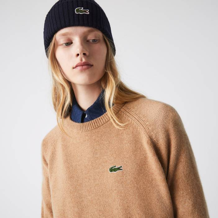 Damen Lacoste Woll-Pullover mit Rundhals | Lacoste