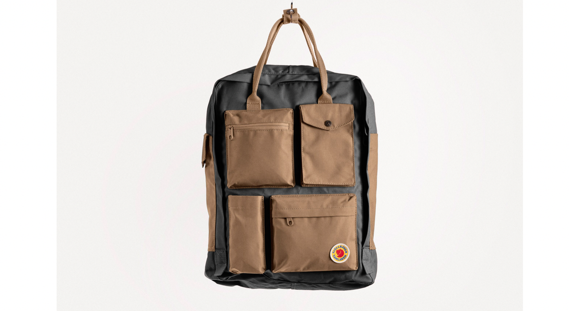 Limitierte Sonderausgabe des Kånken-Rucksacks. Gefertigt aus Vinylon-Materialresten aus der Produktion. Bild: Fjällräven